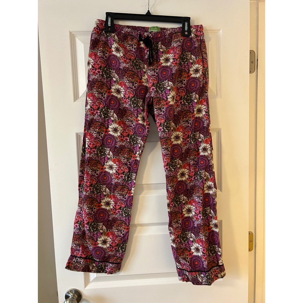 Vera Bradley Floral Medallion Pajama Pants Purple Pink Orange Small Loungewear